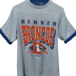 Denver Broncos Shirt Vintage Size L Adult 80s 90s NFL